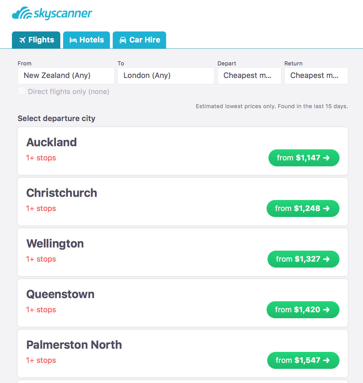 Find cheap flights with Cheapest Month search Skyscanner New Zealand